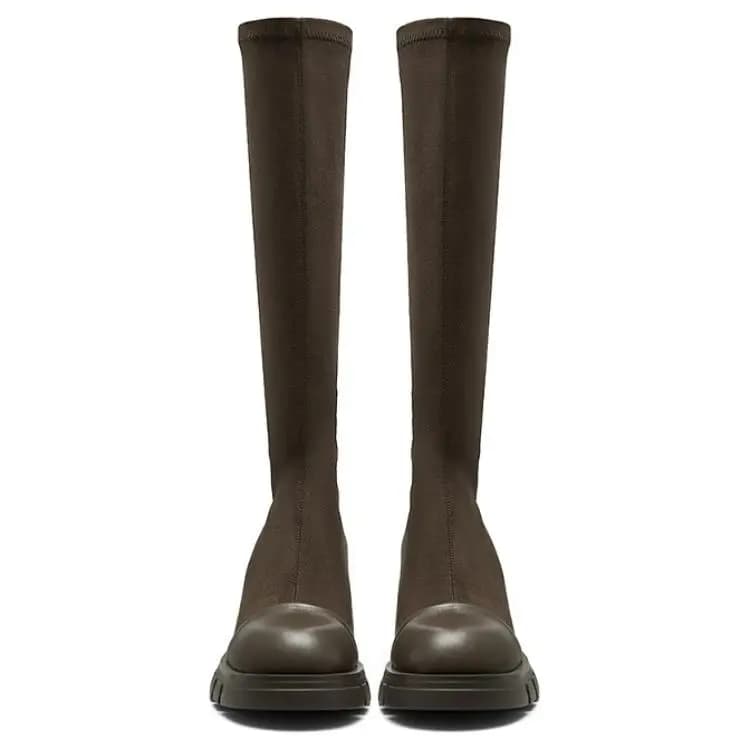 NINE WEST Dəri Uzunboğaz Qadın Çəkməsi 4