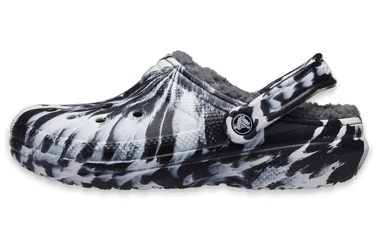 Crocs Classic Lined Clog Qadın Sandalı Ağ/Qara