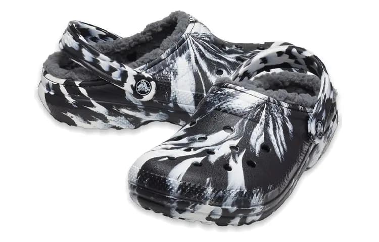 Crocs Classic Lined Clog Qadın Sandalı Ağ/Qara 4