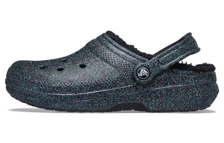 Crocs Classic Glitter Black Lined Qadın Sabosu 7