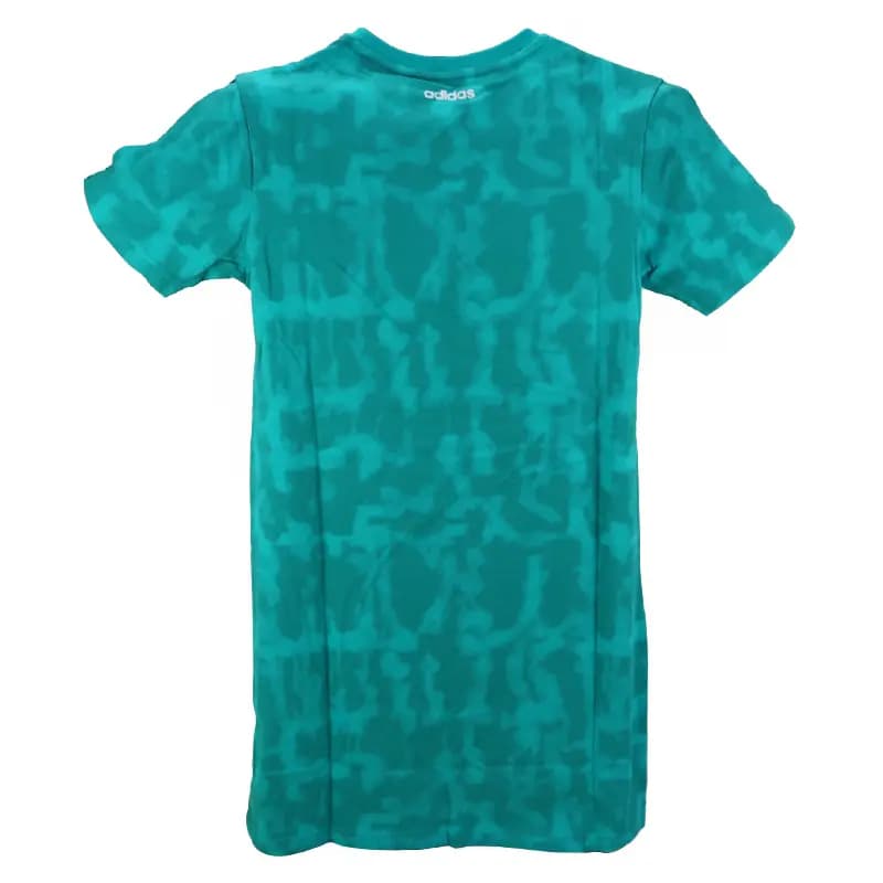 adidas neo FV DRESS Comfortable Breathable Crew Neck Short Sleeve Dress Women's Green 2