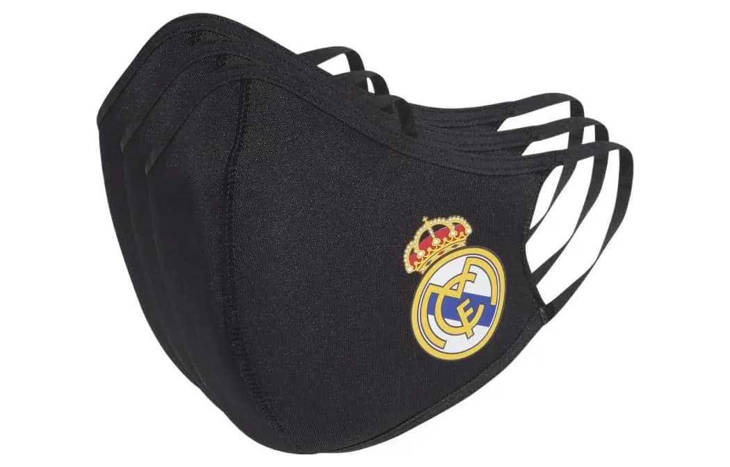 adidas Real Madrid Fan Sports Training Üz Maskası 3-lü Dəst Unisex Qara 3