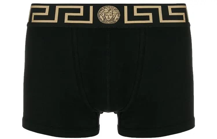VERSACE Greca Border Kişi Boxer Şortu 2-li Dəst Qara 3