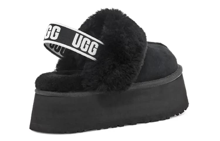 UGG Funkette Slipper Qadın Qara 5
