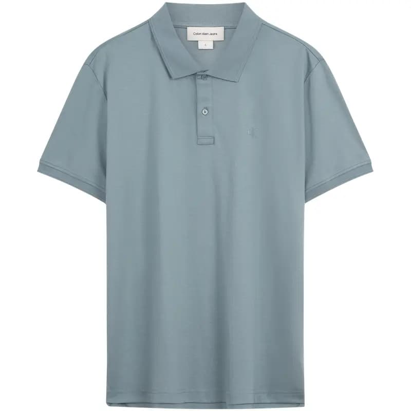 CALVIN KLEIN Business Casual Solid Color Letter Pullover Cotton Short Sleeve Polo Shirt Men's 5