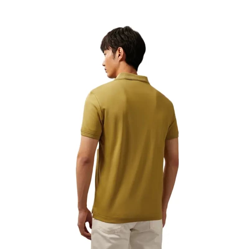 CALVIN KLEIN Business Casual Solid Color Letter Pullover Cotton Short Sleeve Polo Shirt Men's 4
