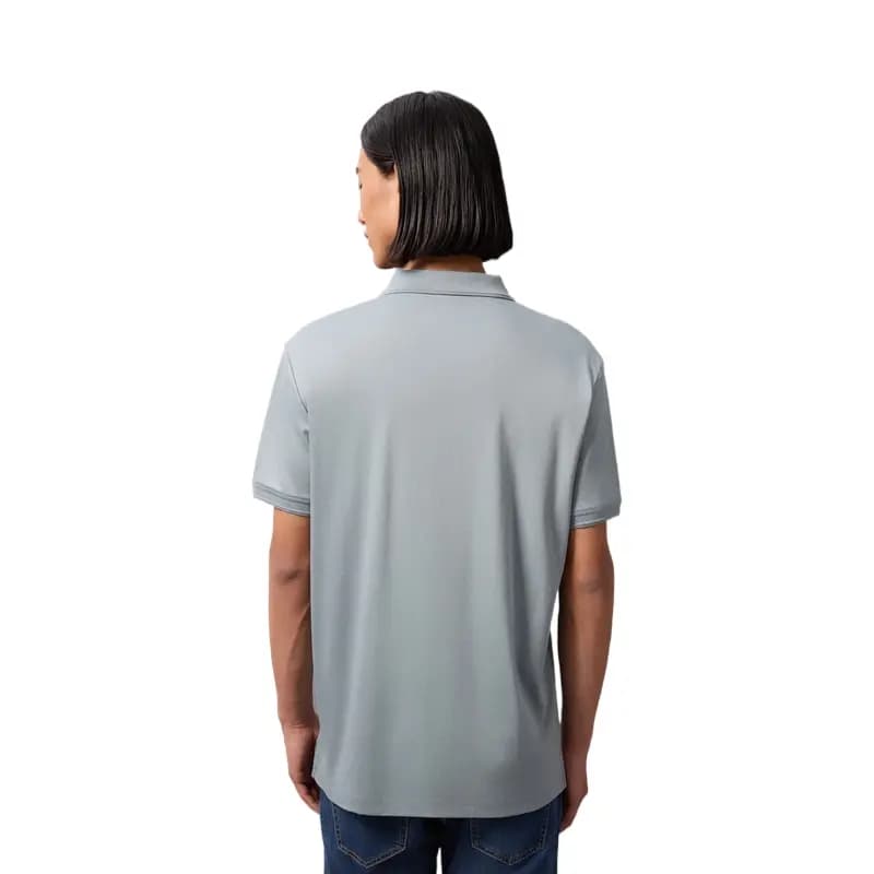 CALVIN KLEIN Business Casual Solid Color Letter Pullover Cotton Short Sleeve Polo Shirt Men's 8