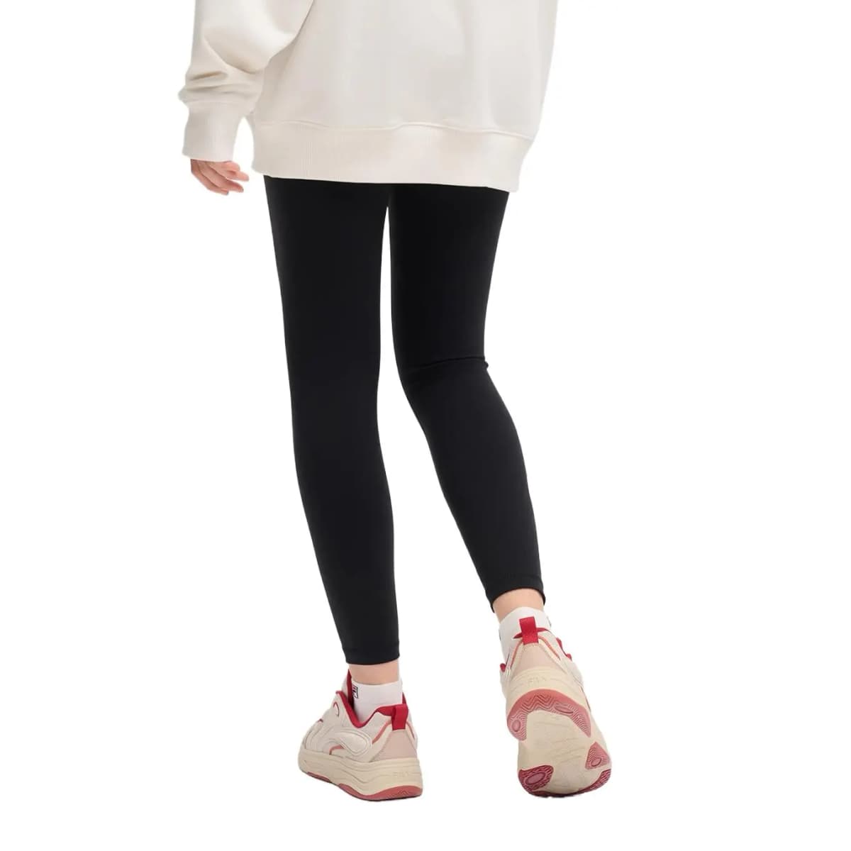 FILA ORIGINALE Brand Logo Letter Casual Knit Leggings Women's Jet Black 5