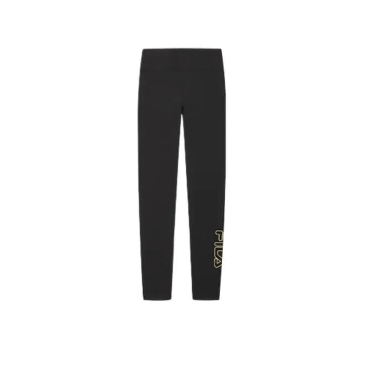 FILA ORIGINALE Brand Logo Letter Casual Knit Leggings Women's Jet Black 2