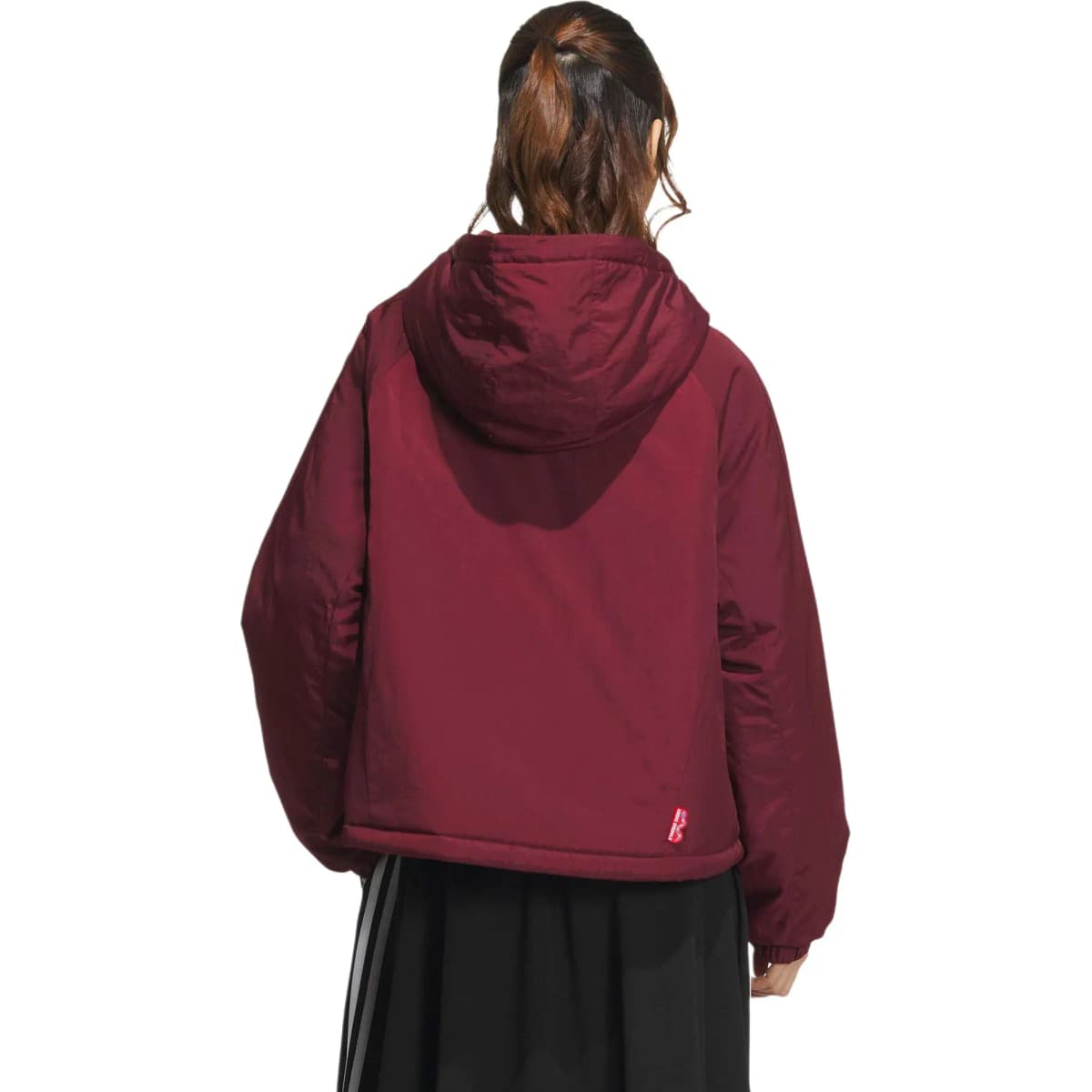 adidas Originals AW24 Year of the Snake Limited Edition LNY W Jacket PA Warm Sports Hooded Puffer Jacket Women's Dark Red 3