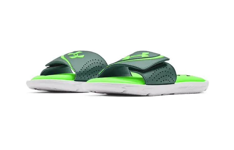 Under Armour Ignite Series Slip-Resistant Kids' Slippers Green White Kids' 3