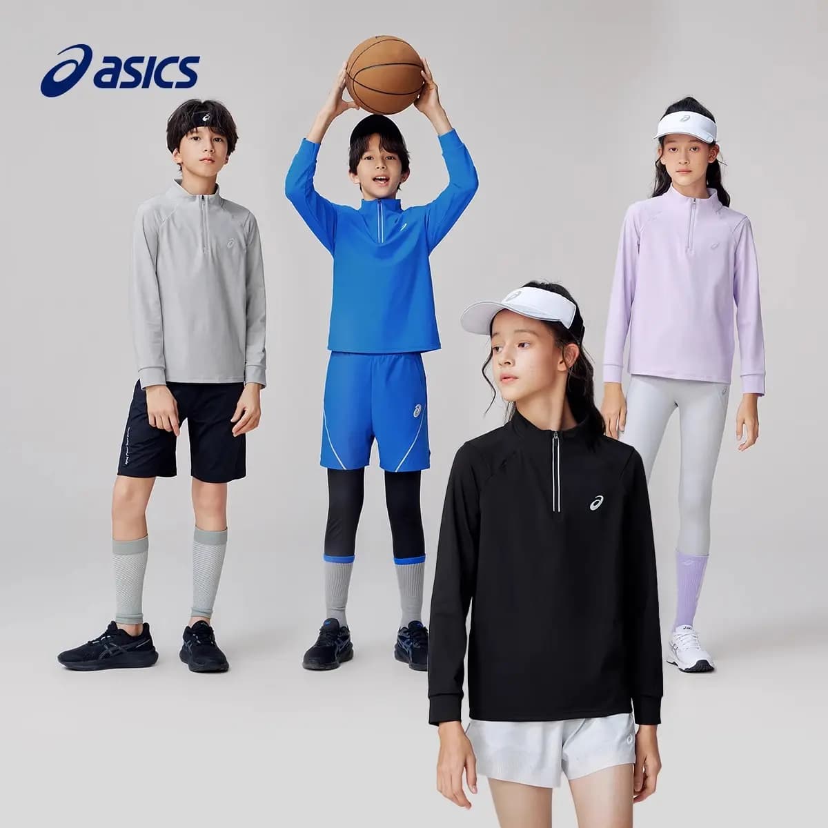 Asics T-Shirt Performance Quick-Dry Comfortable Thin Long Sleeve Purple Youth 2