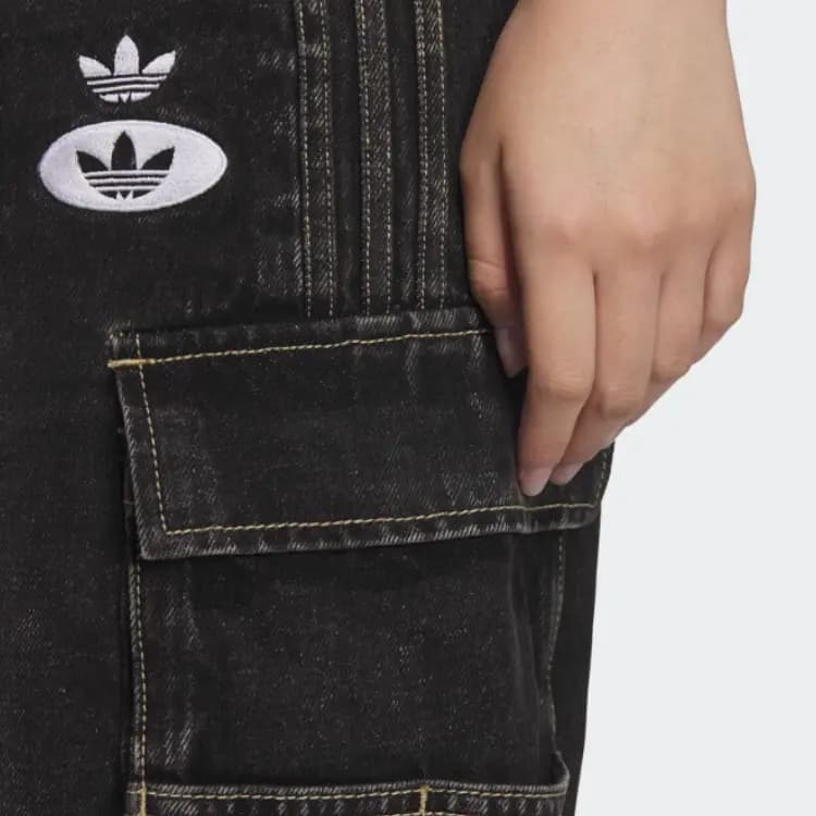 Adidas Originals Denim Qadın Uzun Ətəyi Qara 5