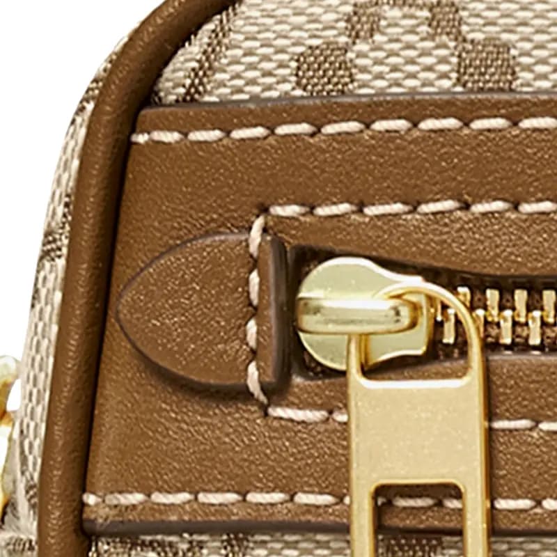 TORY BURCH T Monogram Qadın Kosmetika Çantası Qəhvəyi 5