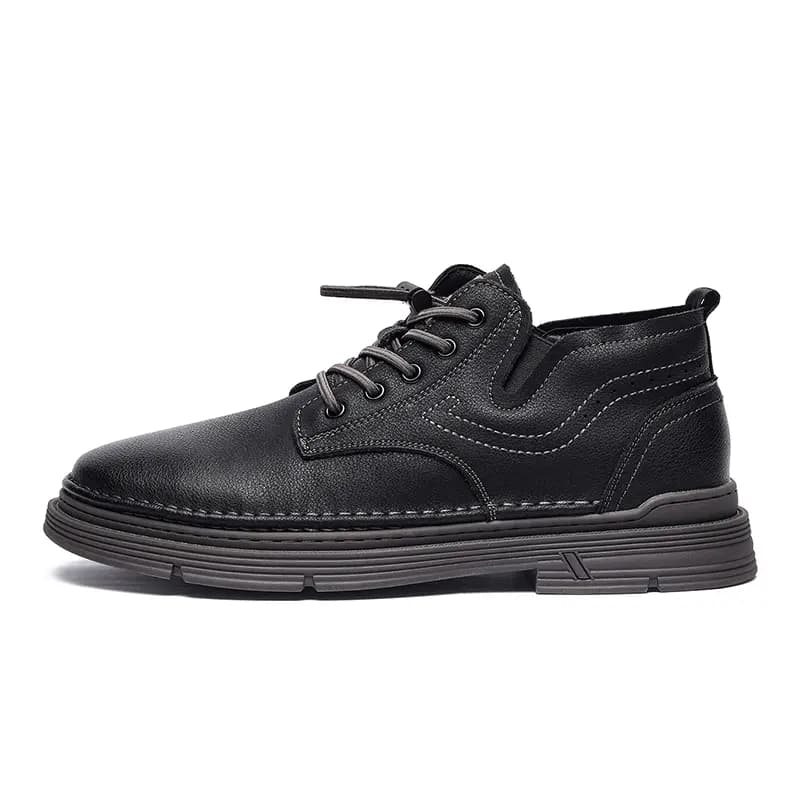 Mulinsen Classic Retro Thick Sole Wear-Resistant Outdoor Daily Commute Soft Sole Comfortable British Style Martin Simple Versatile Sport Work Boots Men's 7