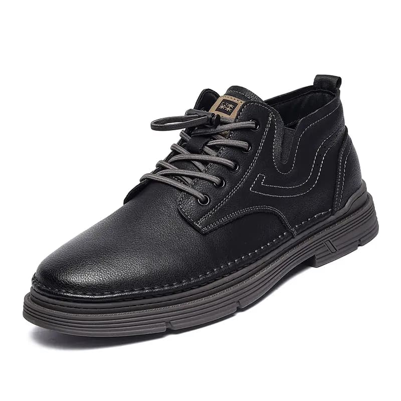 Mulinsen Classic Retro Thick Sole Wear-Resistant Outdoor Daily Commute Soft Sole Comfortable British Style Martin Simple Versatile Sport Work Boots Men's 8