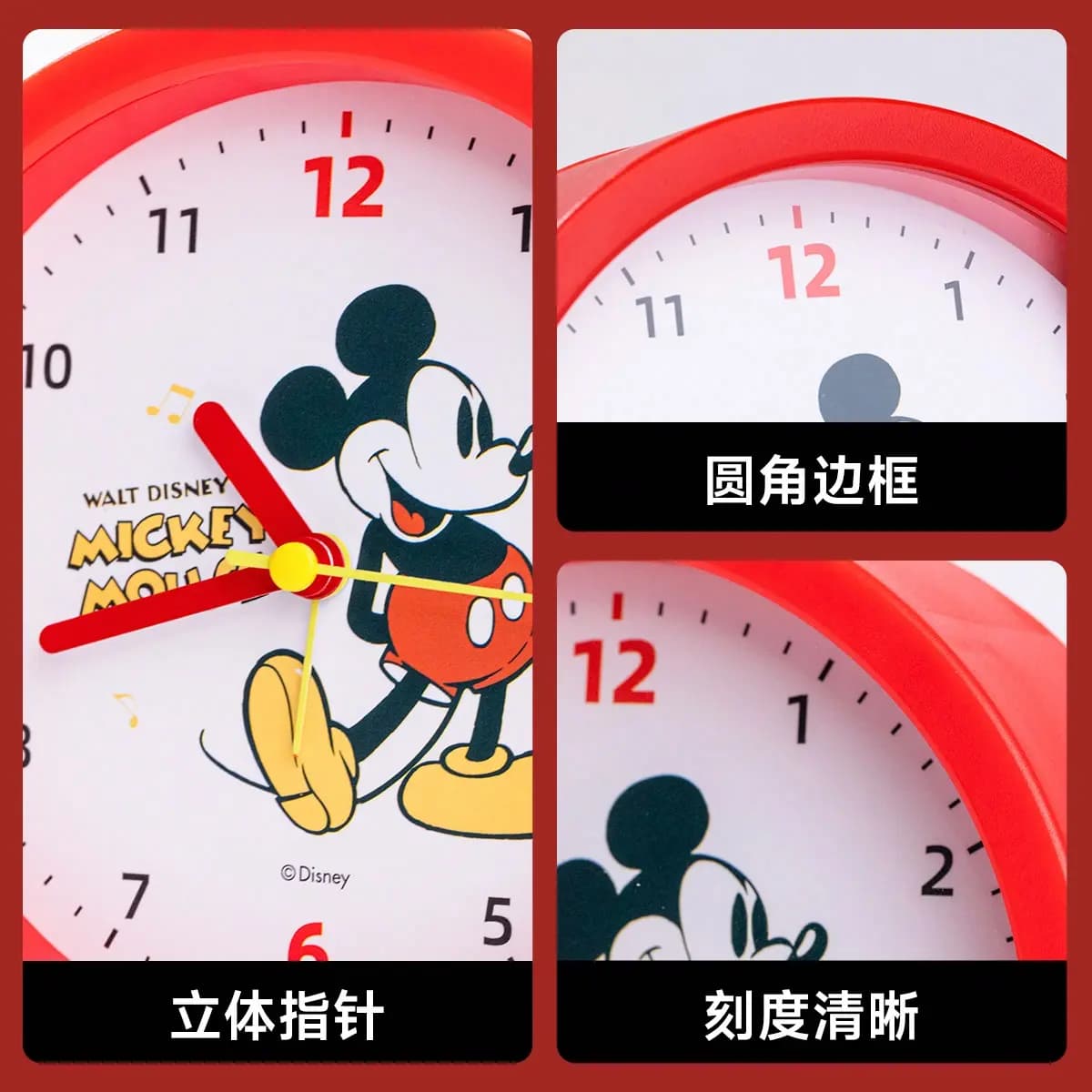 Disney Uşaq Stolüstü Zəngli Saat Unisex Ağ 12