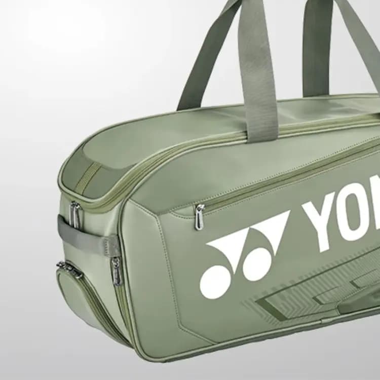 YONEX Large Capacity Independent Shoe Compartment Durable Badminton Racket Bag 6 Rackets Shoulder Bag Smoked Mint Unisex 3