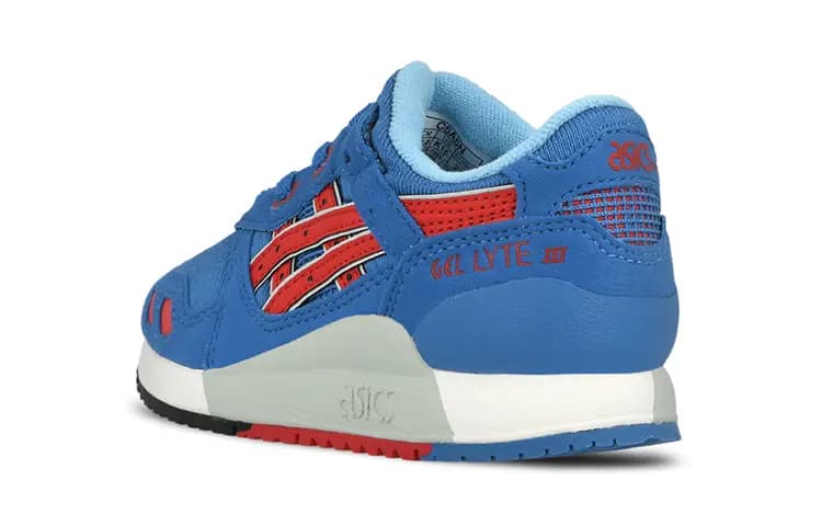 Asics Gel-Lyte 3 Uşaq Qaçış Ayaqqabısı Göy/Qırmızı 4