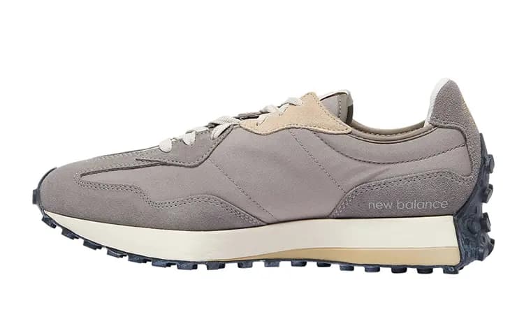 New Balance 327 Grey White Gold GS