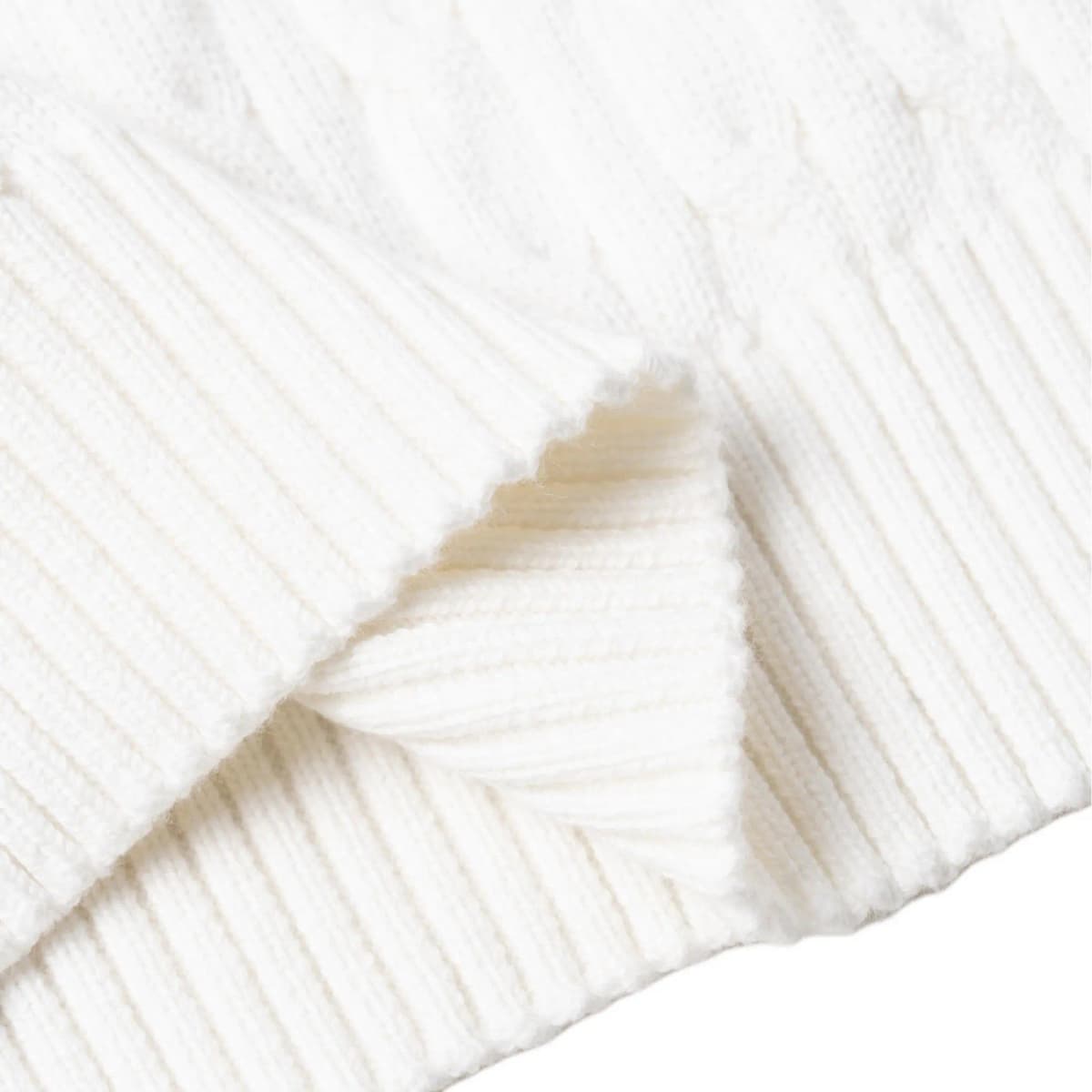 Polo Ralph Lauren Cable Knit Yarım Fermuarlı Sviter Uşaq Ağ 4