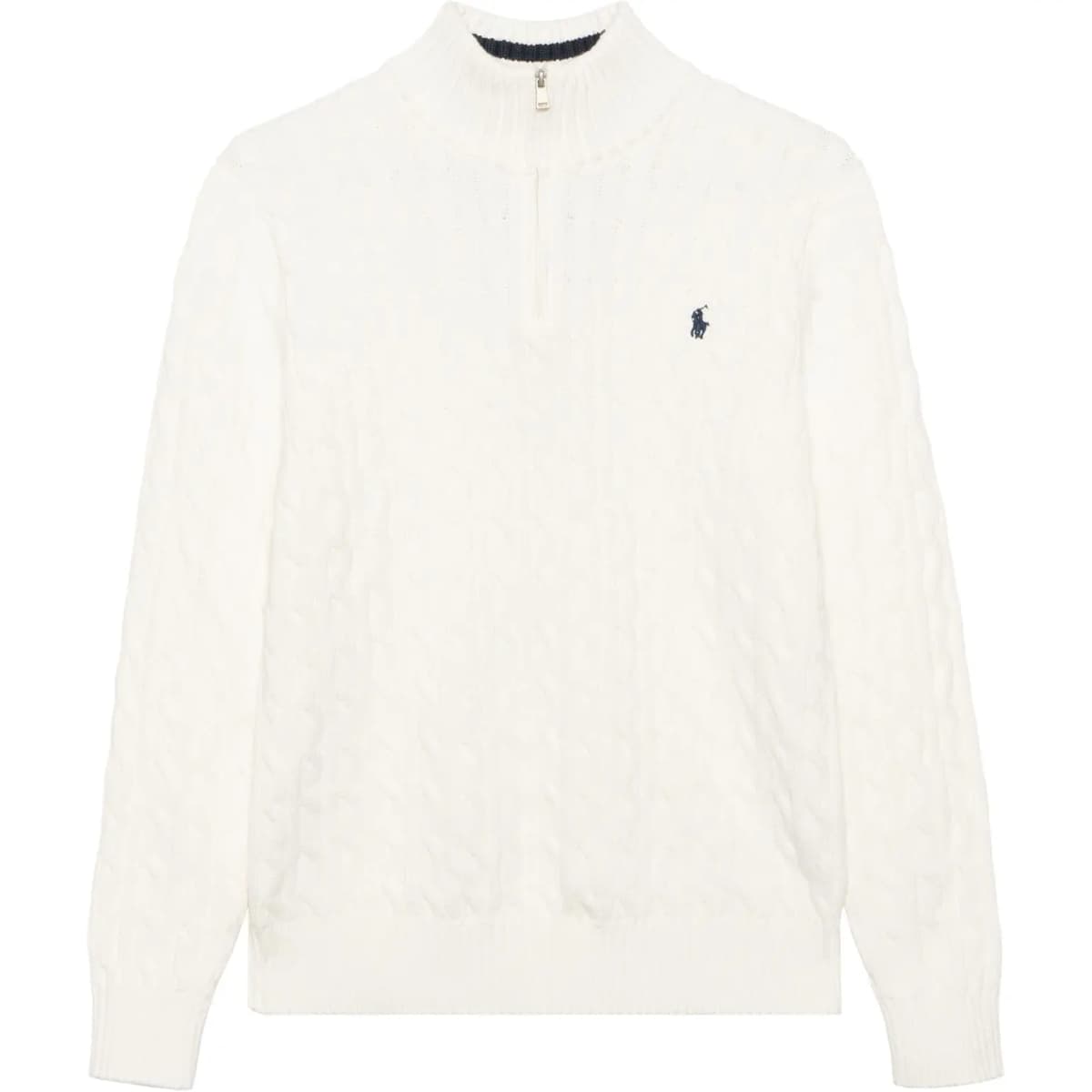 Polo Ralph Lauren Cable Knit Yarım Fermuarlı Sviter Uşaq Ağ