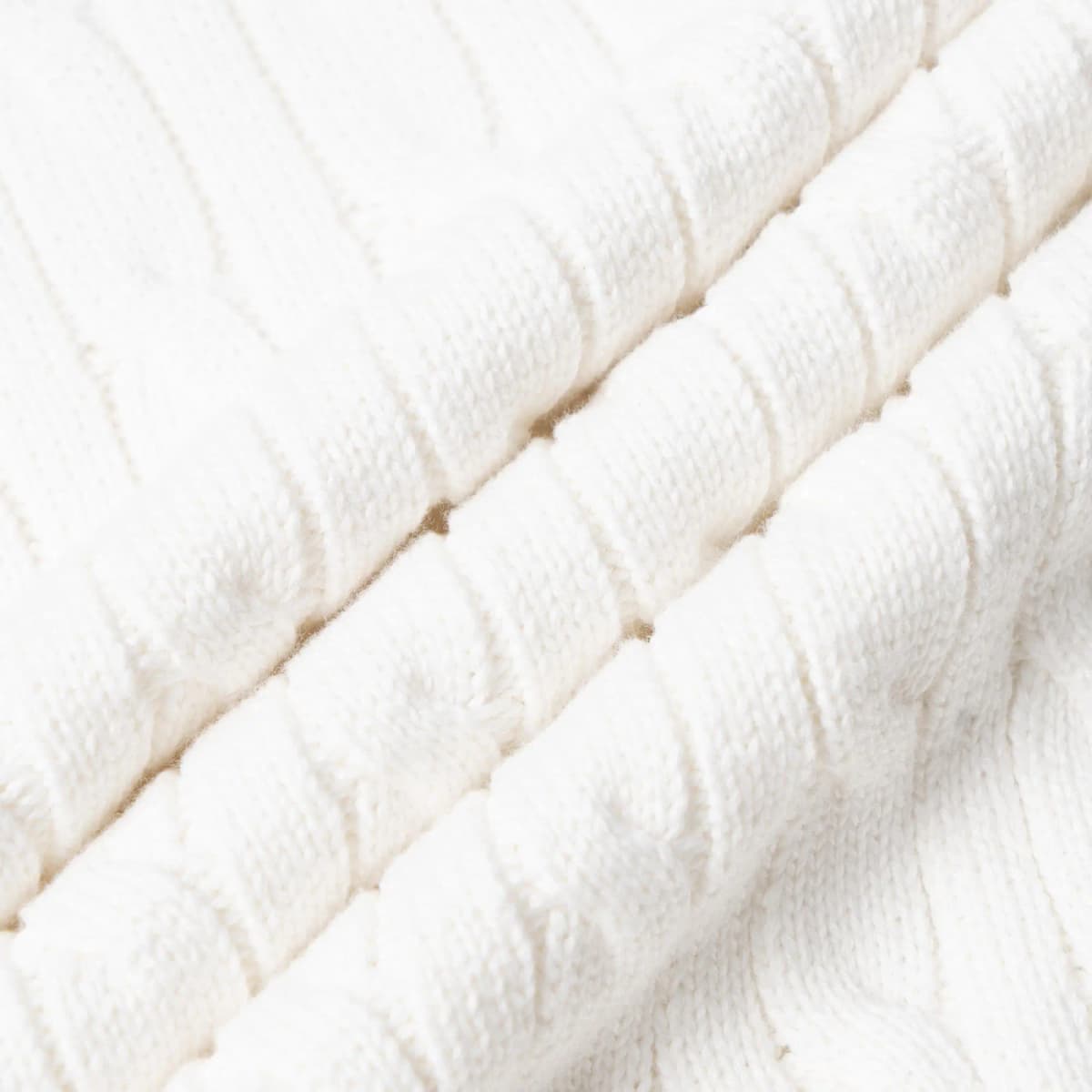 Polo Ralph Lauren Cable Knit Yarım Fermuarlı Sviter Uşaq Ağ 3
