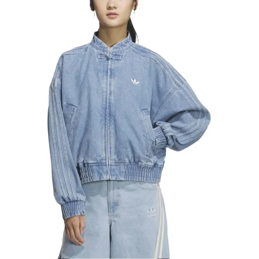 adidas originals Year of the Snake Logo Denim Jacket Women's Light Blue 4