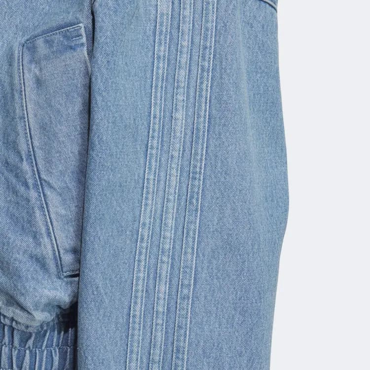 adidas originals Year of the Snake Logo Denim Jacket Women's Light Blue 7