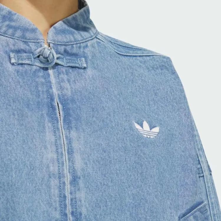 adidas originals Year of the Snake Logo Denim Jacket Women's Light Blue 6