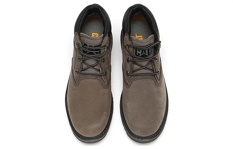 CAT Ealing Mid Collection Abrasion-Resistant Ankle-Length Outdoor Boots Men's Dark Brown 4