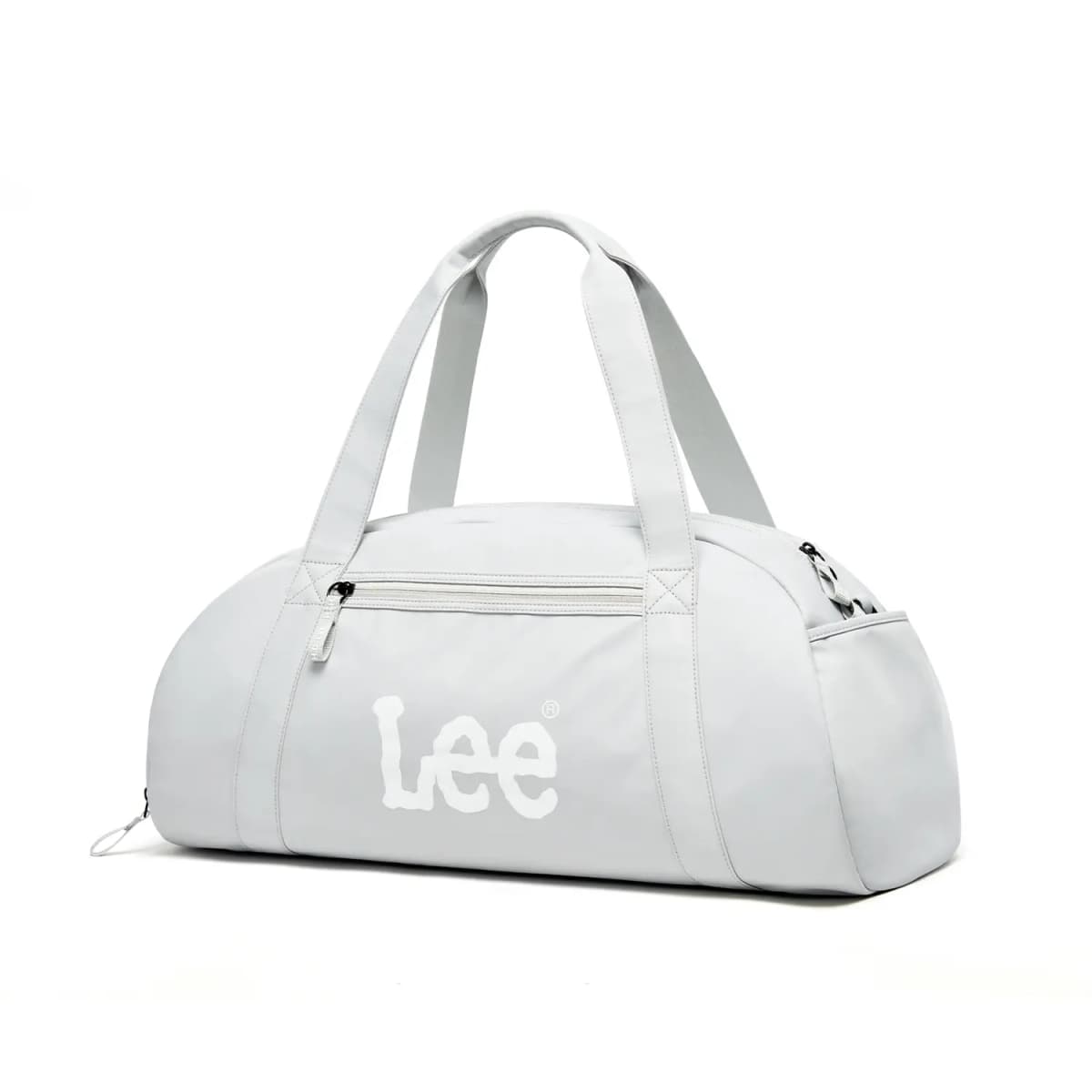 Lee 40L Trendy Fashion Simple Versatile Large Capacity Duffel Bag Travel Crossbody Bag Casual Swim Sports Gym Bag Separate Shoe Compartment Wet-Dry Separation Fabric Travel Bag Unisex Light Grey 2