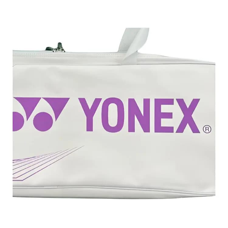 Yonex Lightweight Sturdy Minimalist Gym Bag Regular Unisex White/Lavender 5