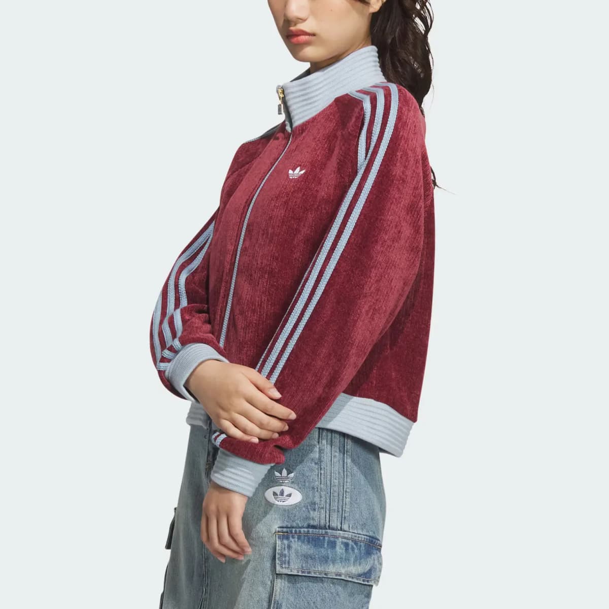 Adidas Originals COLOR JKT Qadın Gödəkçəsi Tünd Qırmızı 4