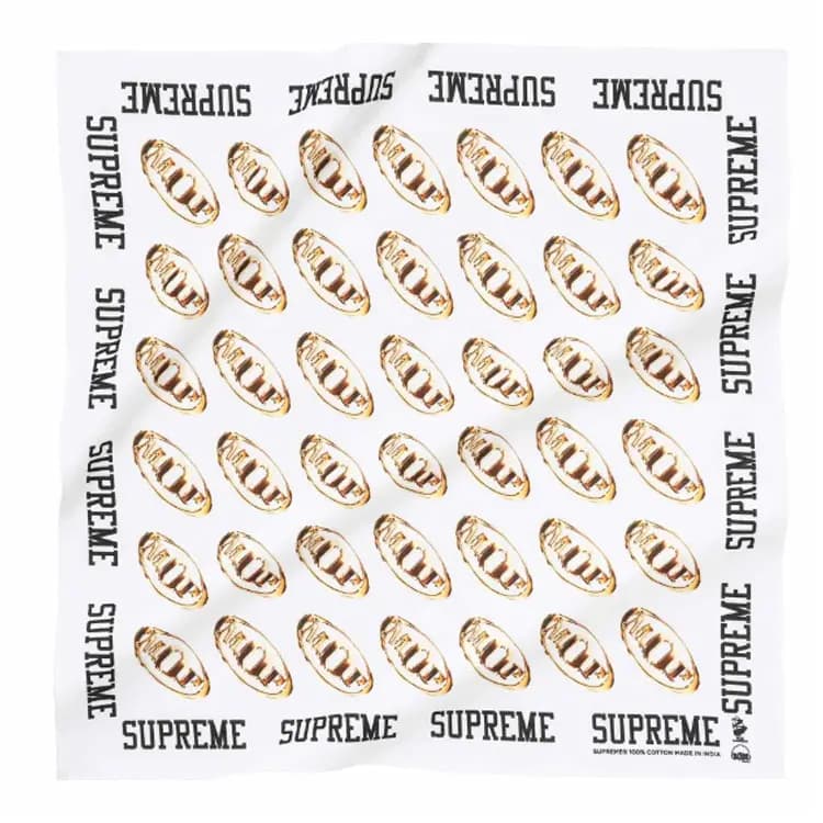 Supreme FW24 WEEK 19 M.O.P. BANDANA Unisex Qara/Yaşıl/Ağ