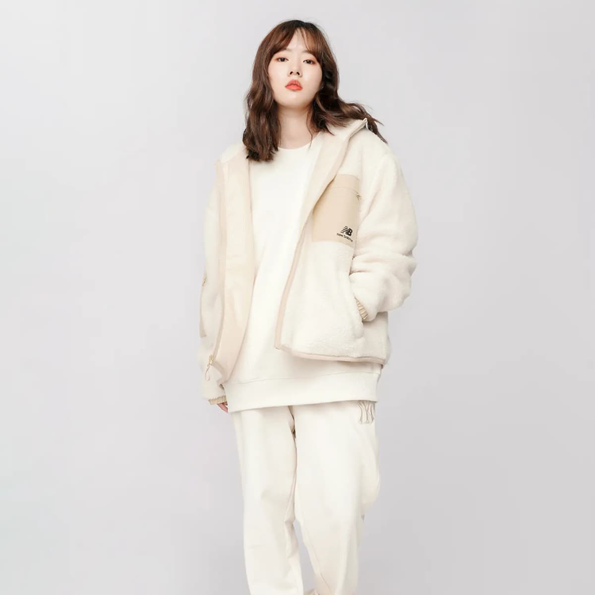 New Balance Velvet Jackets Women's Beige 7