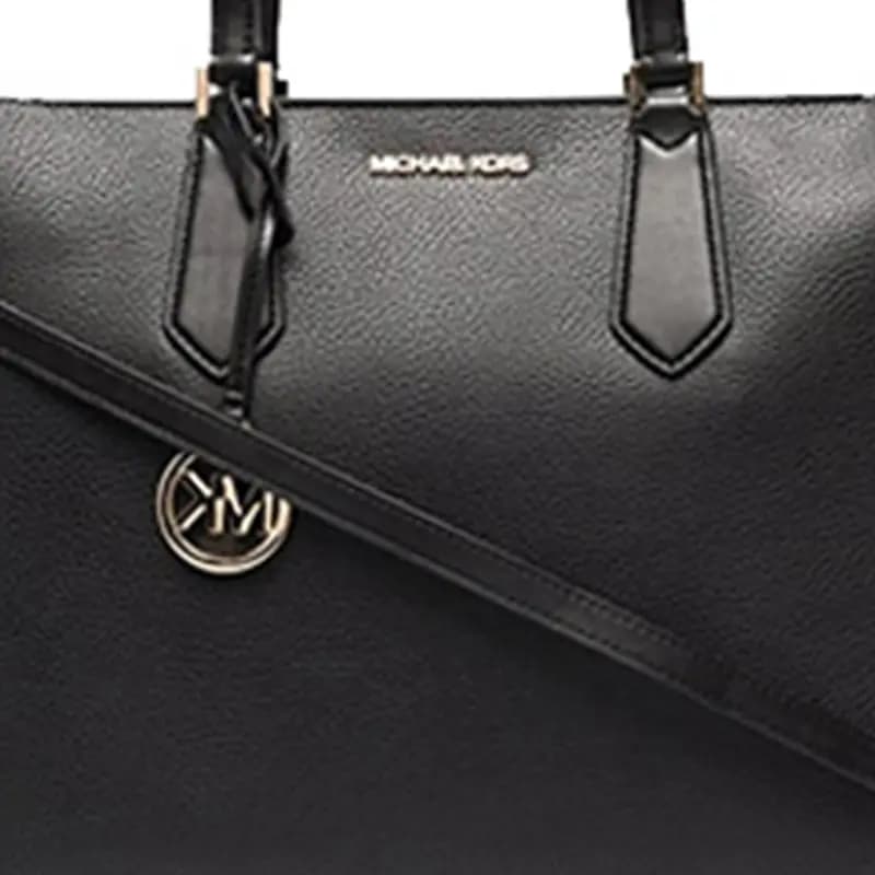 MICHAEL KORS Kimberly Dəri Çanta Qadın Qara 4
