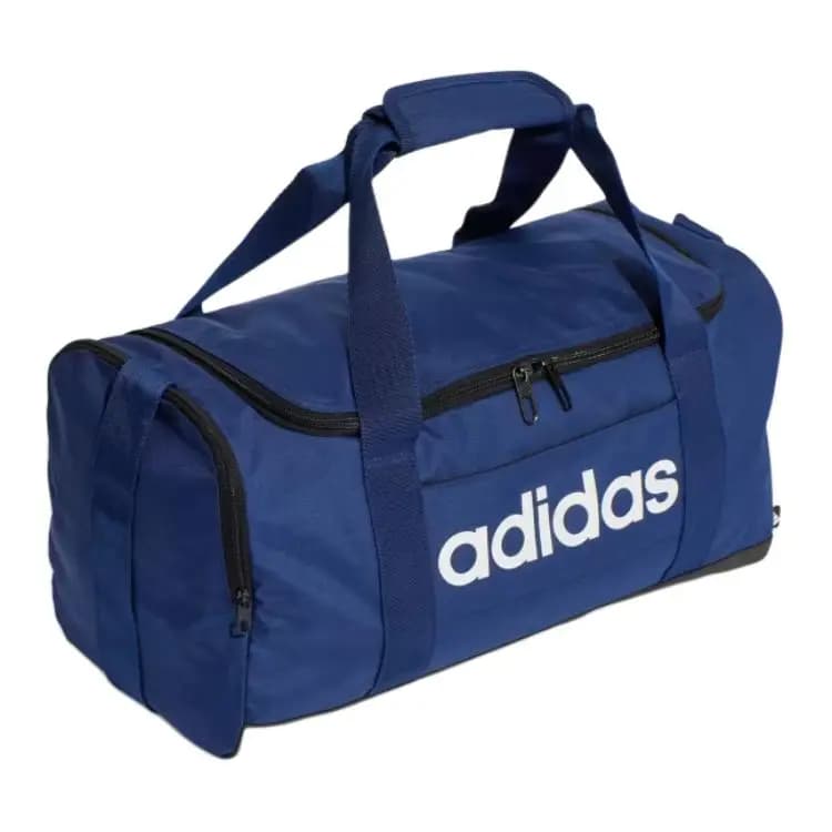 adidas LINEAR DUFFEL Çiyin Çantası Unisex Tünd Göy/Ağ 2