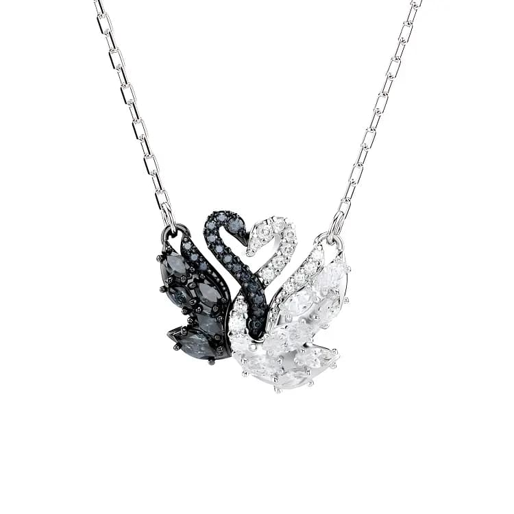 Swarovski Swan Boyunbağı Unisex Gümüşü