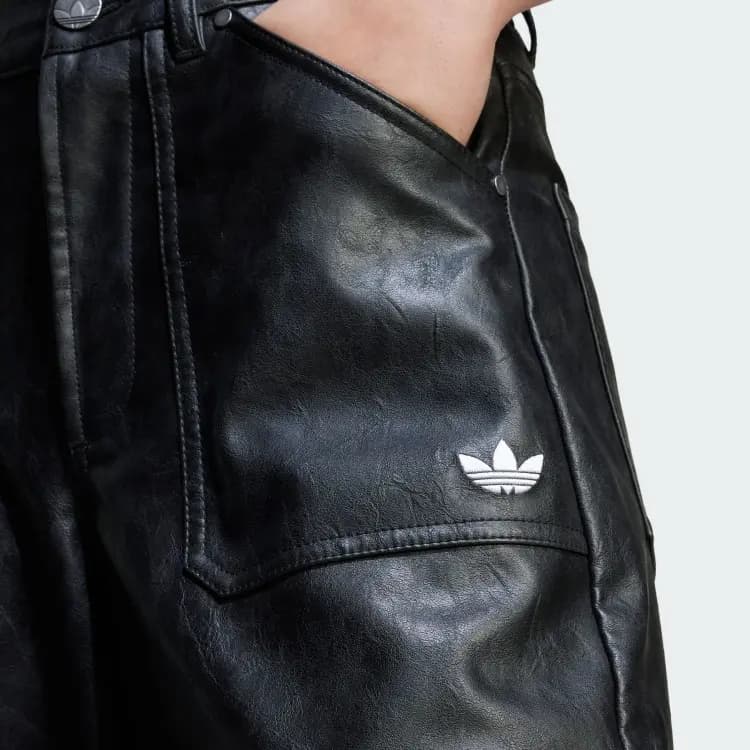 adidas originals Classic Sport Series Loose Fashion Stripe Casual Cargo Pants Women's Black 4