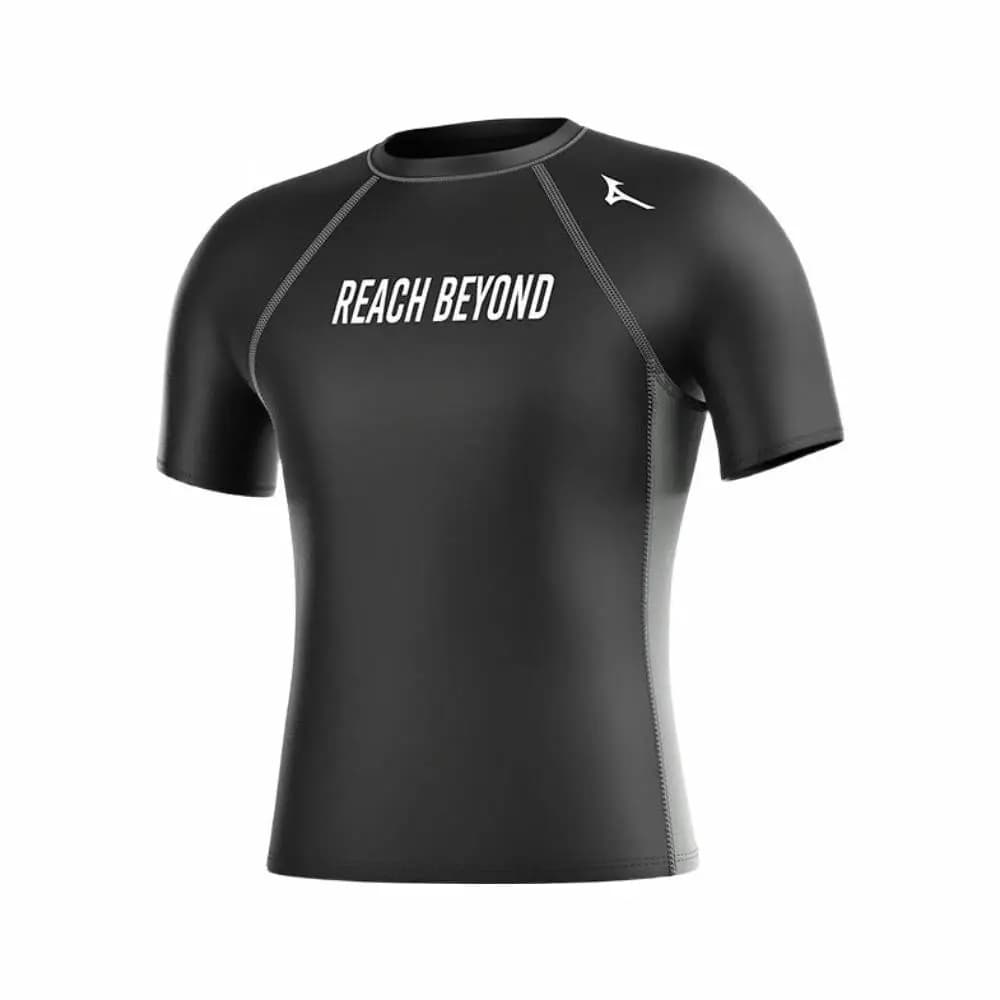 Mizuno Men's Quick-Dry UV Protection Swim Top Black
