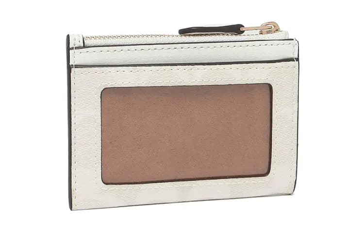 COACH Mini Id Skinny Dəri Kartlıq Qadın Ağ 2