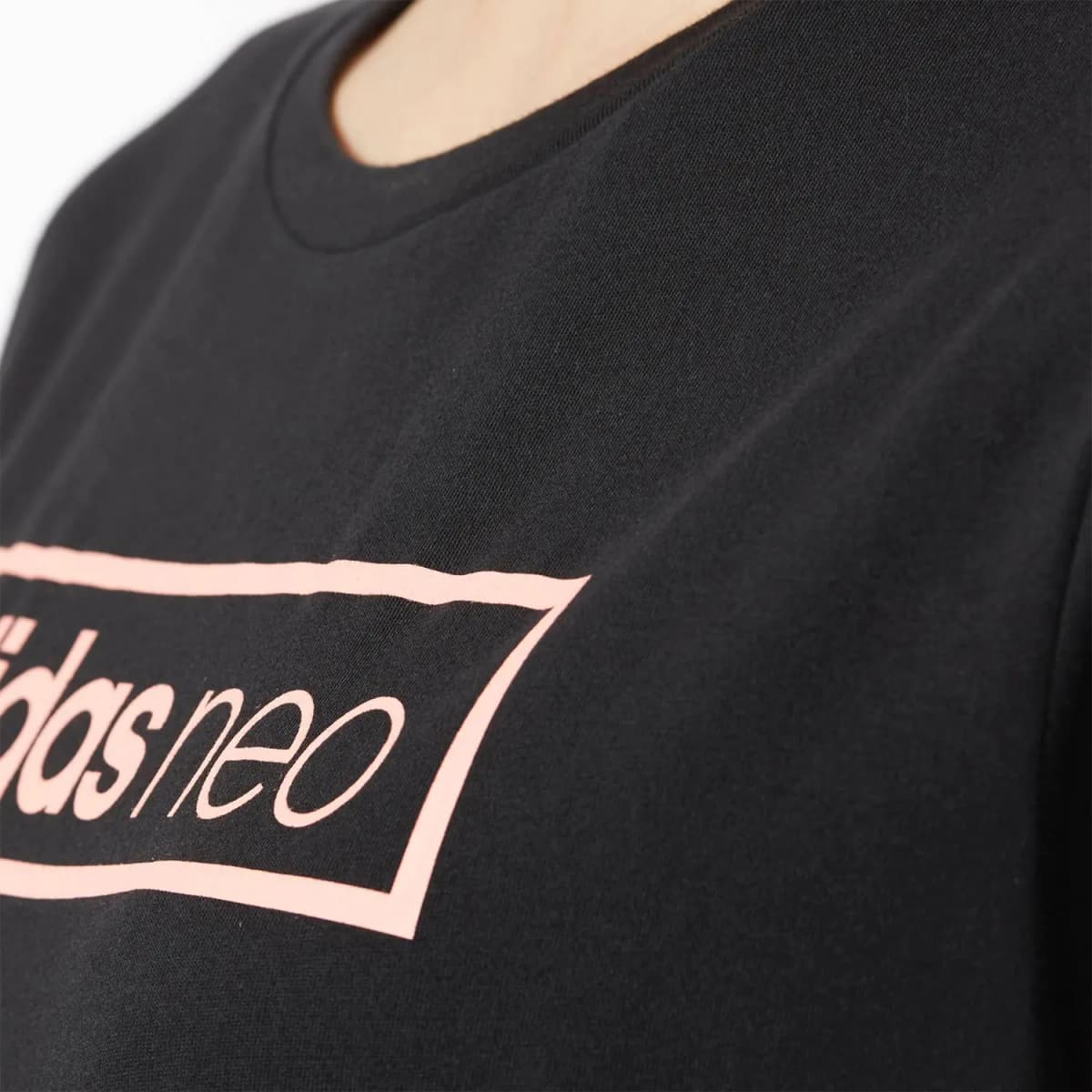 adidas neo Sportstyle Series Breathable Casual Letter Print Short Sleeve Dress Women's Black 3
