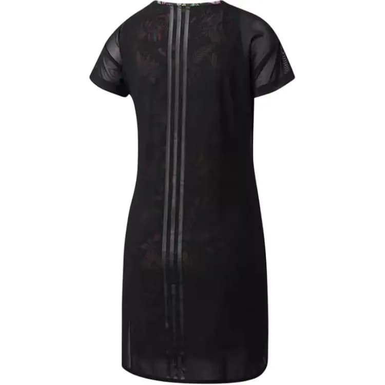 adidas neo Sportstyle Comfortable Soft Skin-Friendly Breathable Short Sleeve Dress Women's Black 2