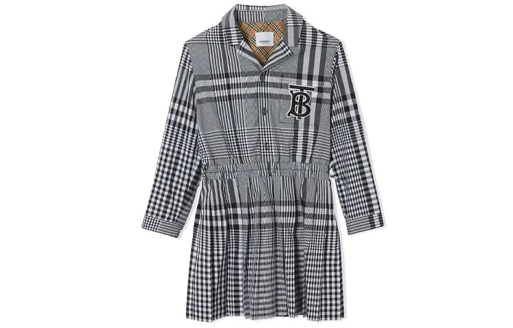 Burberry Check Uşaq Donu Qara