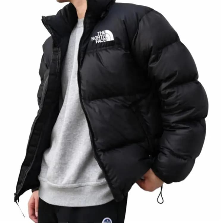 THE NORTH FACE 1996 Series Nuptse RETRO Fashion Versatile Zipper Long Sleeve Down Jacket Unisex Black 3