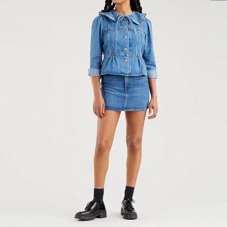 Levis Denim Qısa Ətək Qadın Mavi 3
