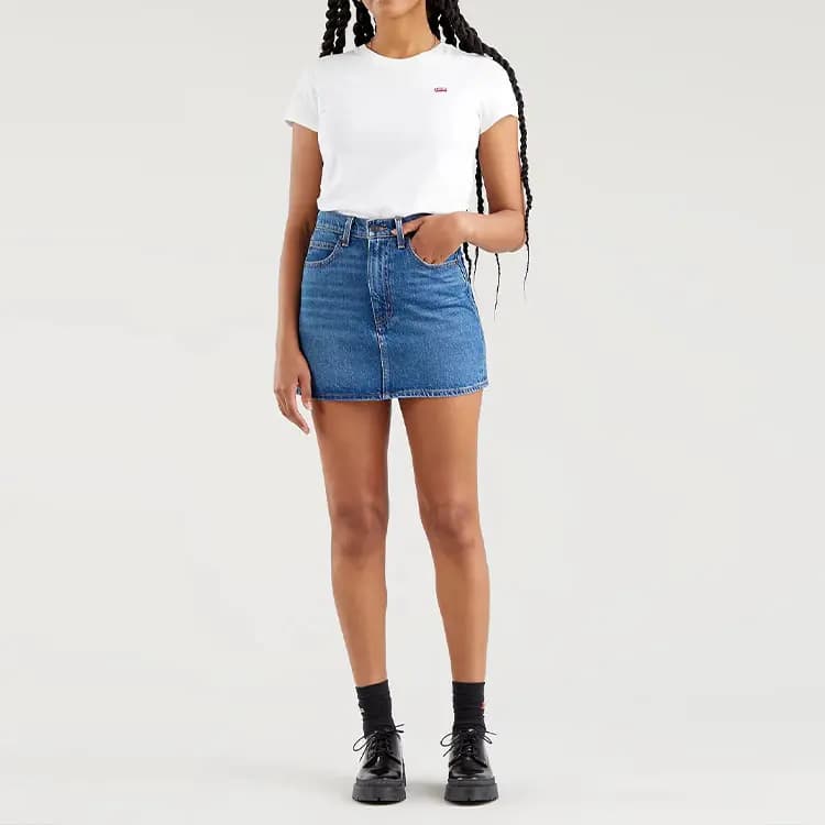 Levis Denim Qısa Ətək Qadın Mavi 4