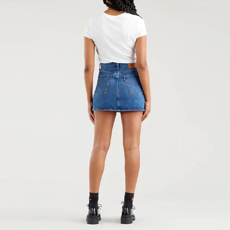 Levis Denim Qısa Ətək Qadın Mavi 5