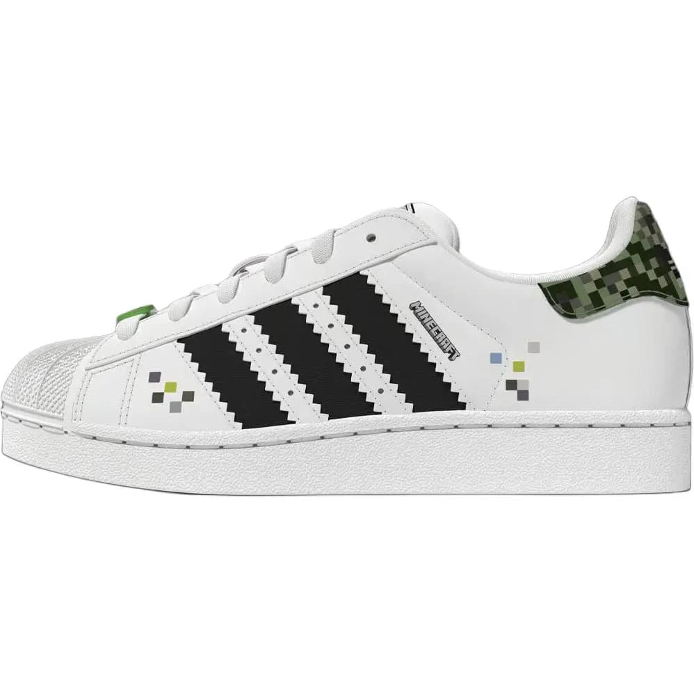 Adidas Originals SUPERSTAR Low-Top Uşaq Skeyt Ayaqqabısı Ağ/Qara